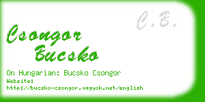 csongor bucsko business card